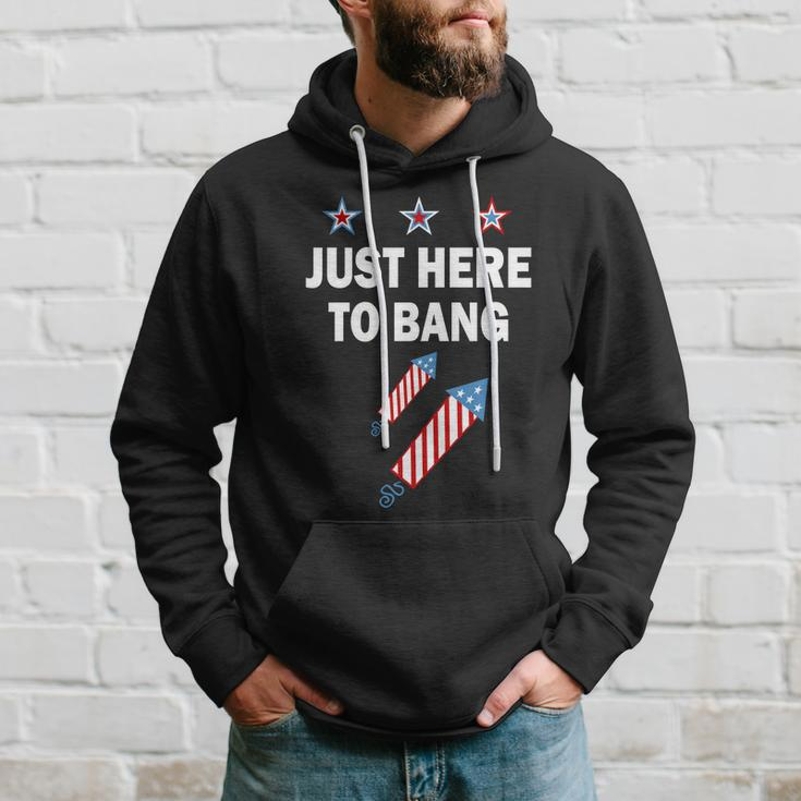 4Th Of July Just Here To Bang Fireworks Hoodie Gifts for Him