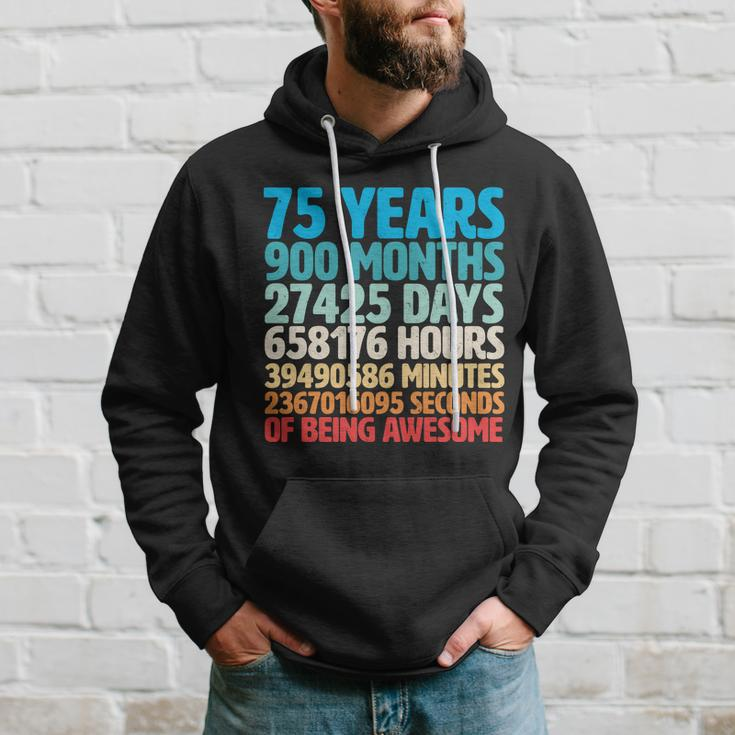 75 Years Of Being Awesome Birthday Time Breakdown Tshirt Hoodie Gifts for Him