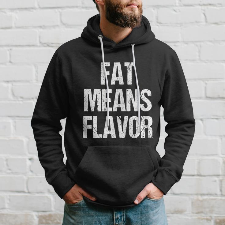 A Funny Bbq Gift Fat Means Flavor Barbecue Gift Hoodie Gifts for Him