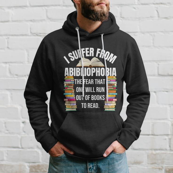 Abibliophobia Funny Reading Book Lover Bookworm Reader Nerd Cool Gift Hoodie Gifts for Him