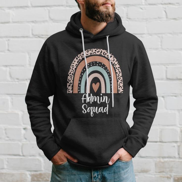 Admin Squad Rainbow Leopard Administrative Team Office Meaningful Gift Hoodie Gifts for Him