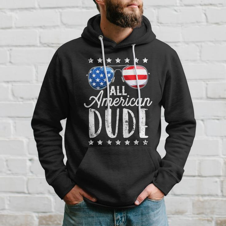 All American Dude 4Th Of July Boys Kids Sunglasses Family Hoodie Gifts for Him
