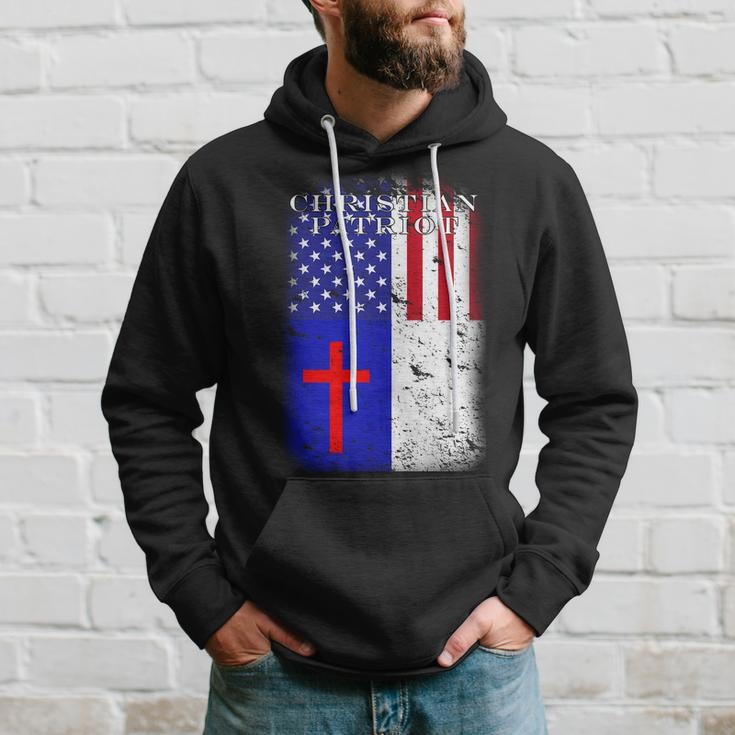 American Christian Patriot Red Cross Hoodie Gifts for Him