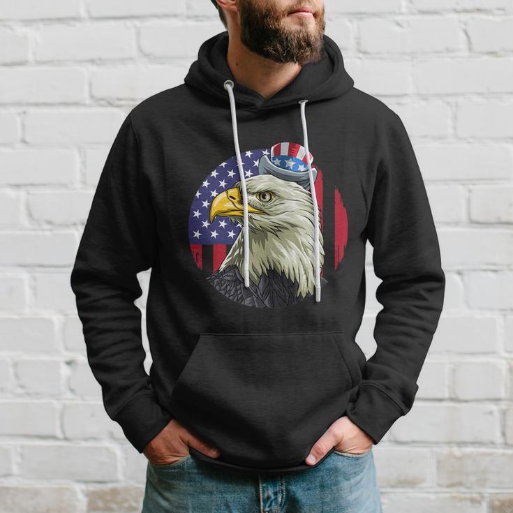 American Flag Bald Eagle 4Th Of July Uncle Sam Usa Hoodie Gifts for Him