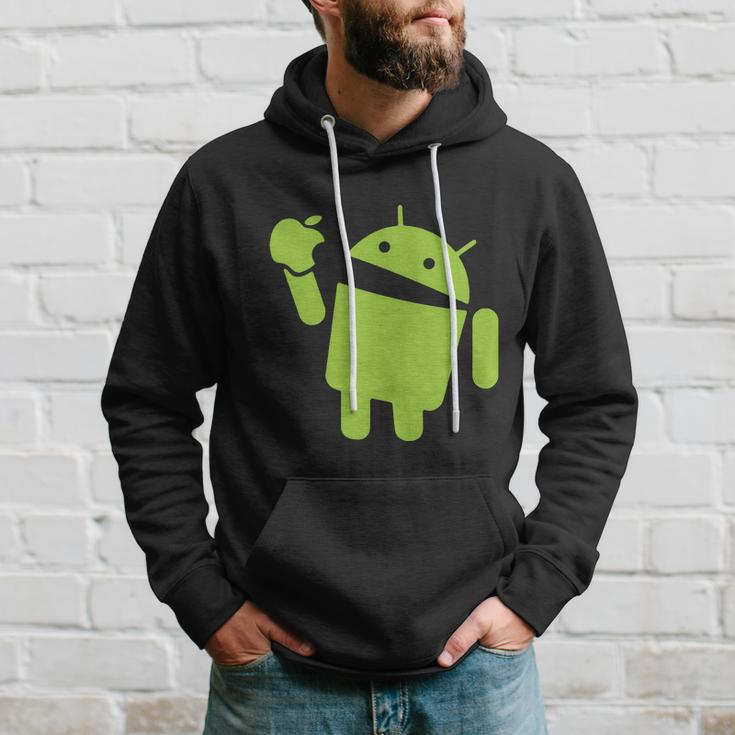 Android Eats Apple Funny Nerd Computer Tshirt Hoodie Gifts for Him