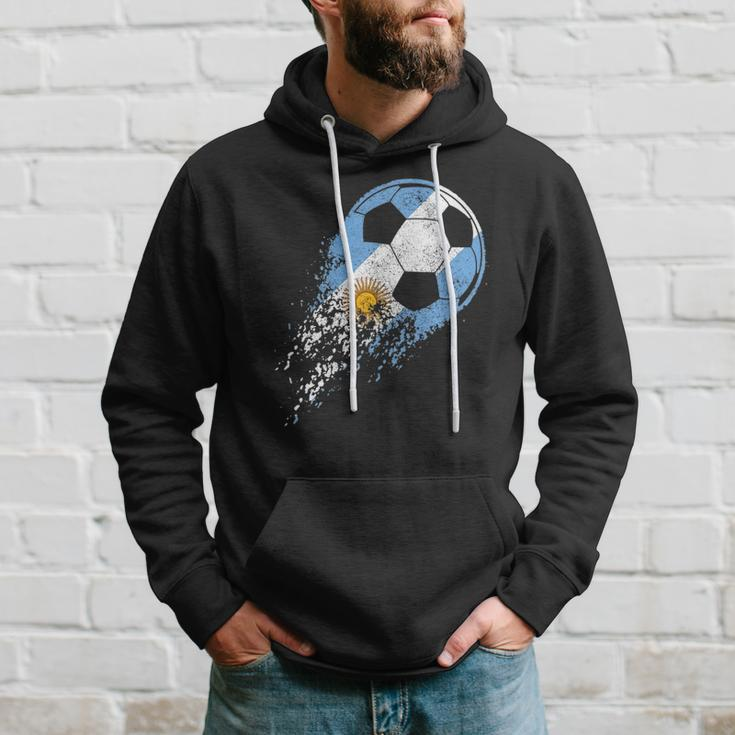 Argentina Soccer Argentinian Flag Pride Soccer Player Hoodie Gifts for Him