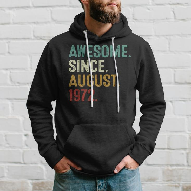 Awesome Since August 1972 50 Years Old 50Th Birthday  Hoodie Gifts for Him