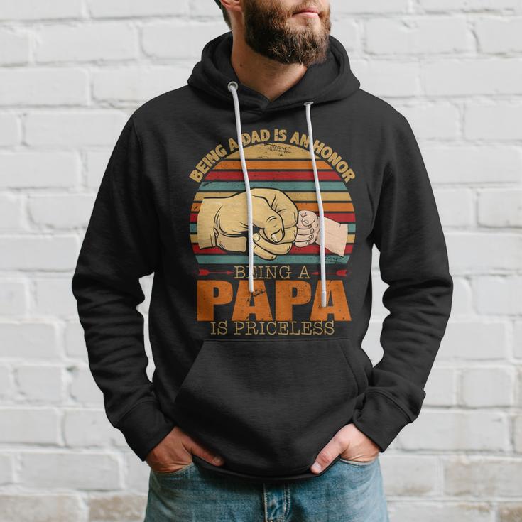 Being A Dad Is An Honor Being Papa Is Priceless Hoodie Gifts for Him