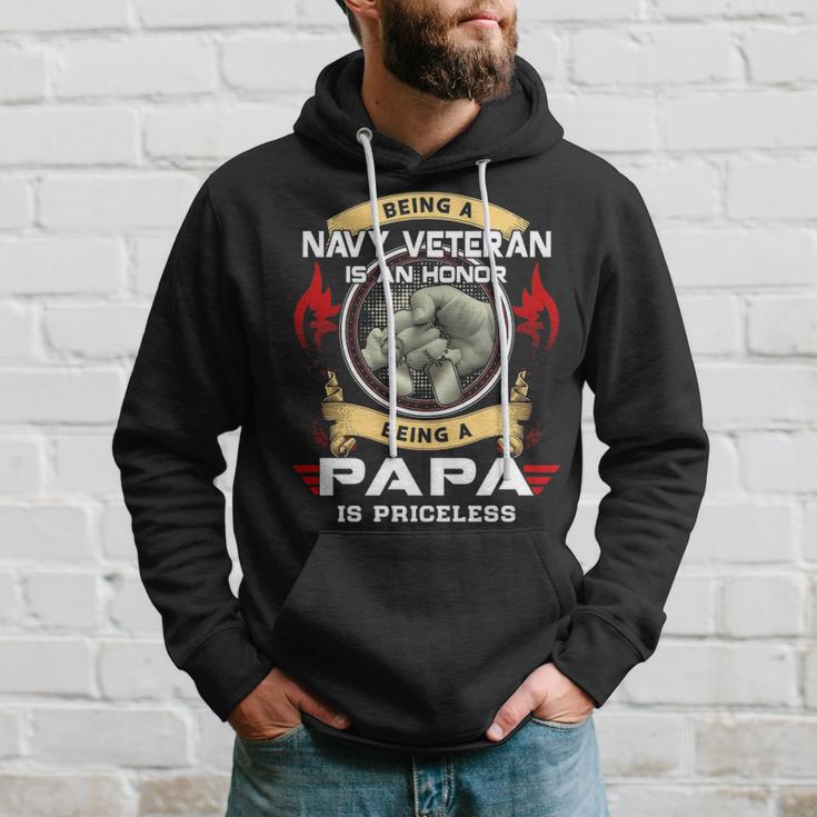 Being A Navy Veteran Is A Honor Being A Papa Is A Priceless Hoodie Gifts for Him