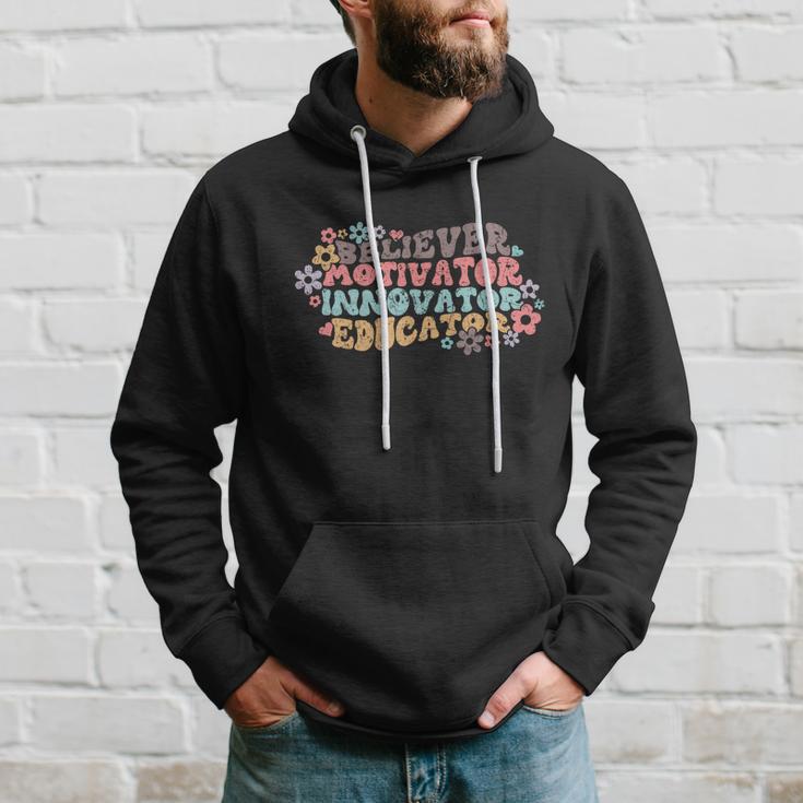 Believer Motivator Innovator Educator Teach Love Inspire Gift Hoodie Gifts for Him