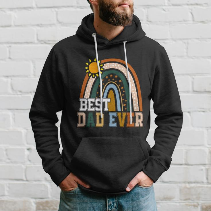 Best Dad Ever Rainbow Funny Fathers Day From Wife Daughter Gift Hoodie Gifts for Him