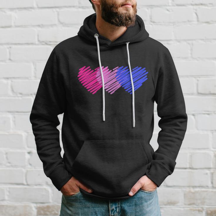 Bisexual Flag Hearts Love Lgbt Bi Pride Hoodie Gifts for Him