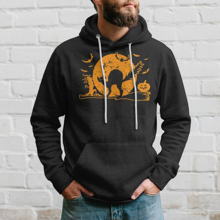 Black Cat Halloween Pet Lover Scary Funny Hoodie Gifts for Him