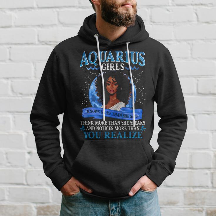 Black Queen Aquarius Girls January February Girl Hoodie Thegiftio UK