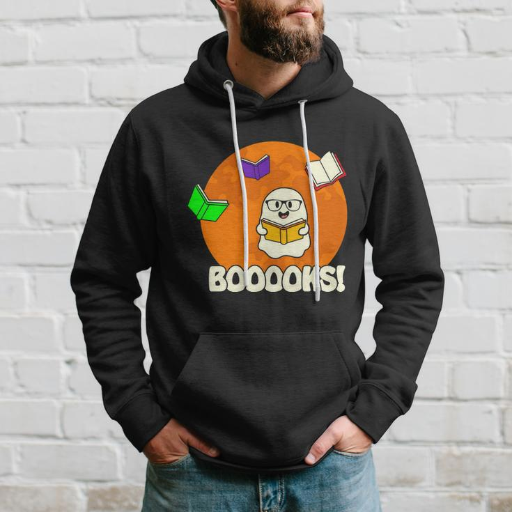 Booooks Ghost Boo Halloween Quote Hoodie Gifts for Him