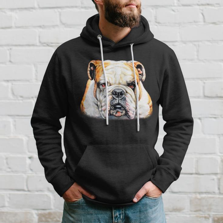 Bulldog Face Front Hoodie Gifts for Him