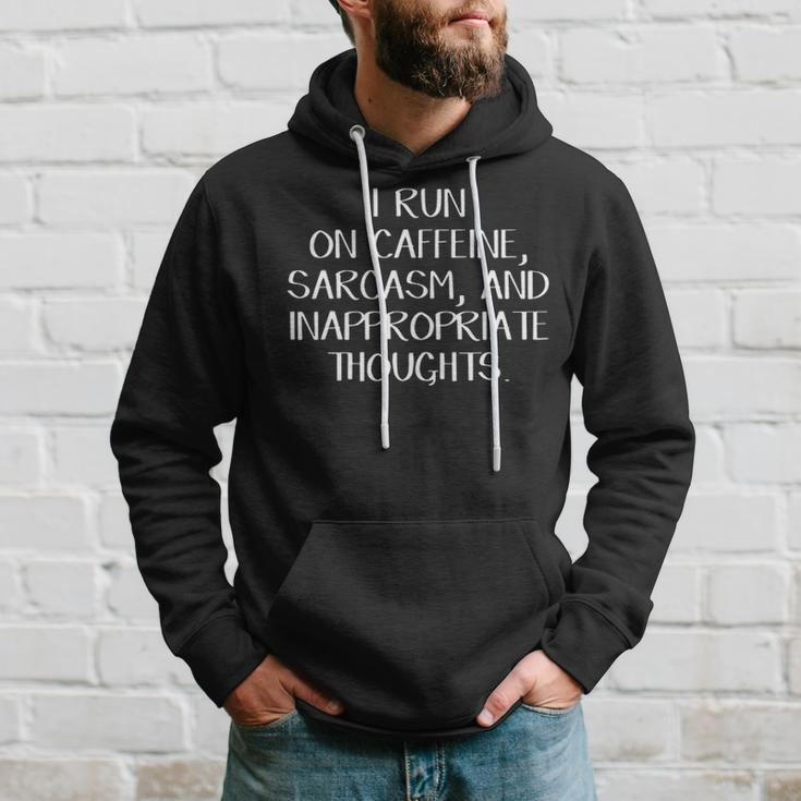 Caffeine Sarcasm And Inappropriate Thoughts Hoodie Gifts for Him