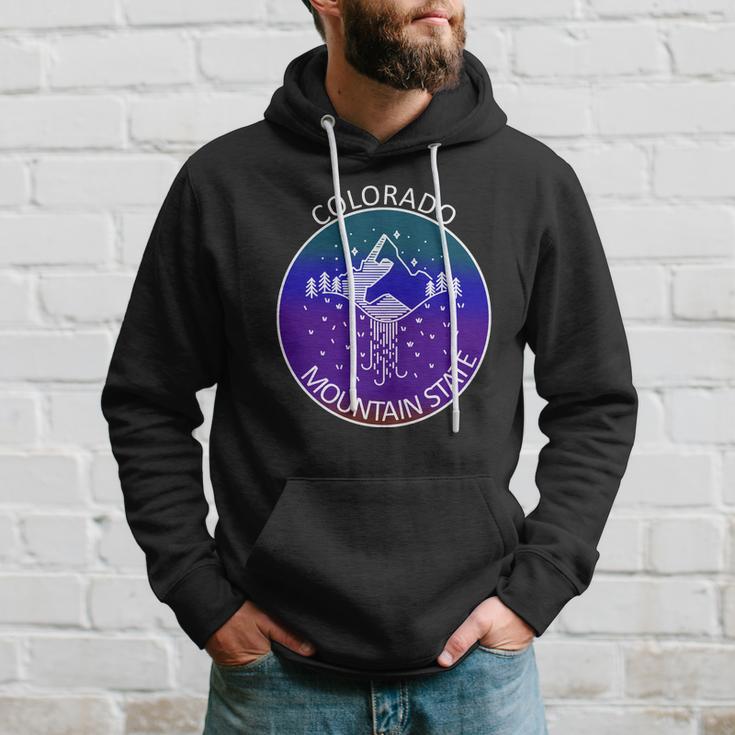 Colorful Colorado Mountain State Logo Hoodie Gifts for Him