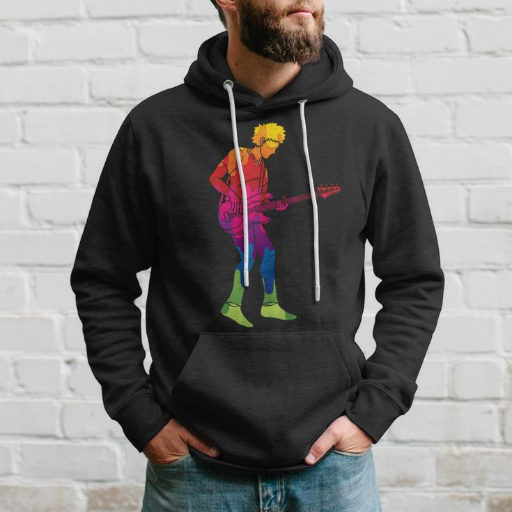 Cool Colorful Music Guitar Guy Hoodie Gifts for Him