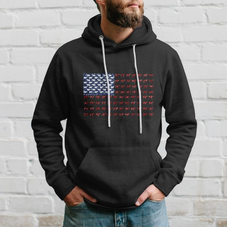 Cow American Flag Us 4Th Of July Farm Hoodie Gifts for Him
