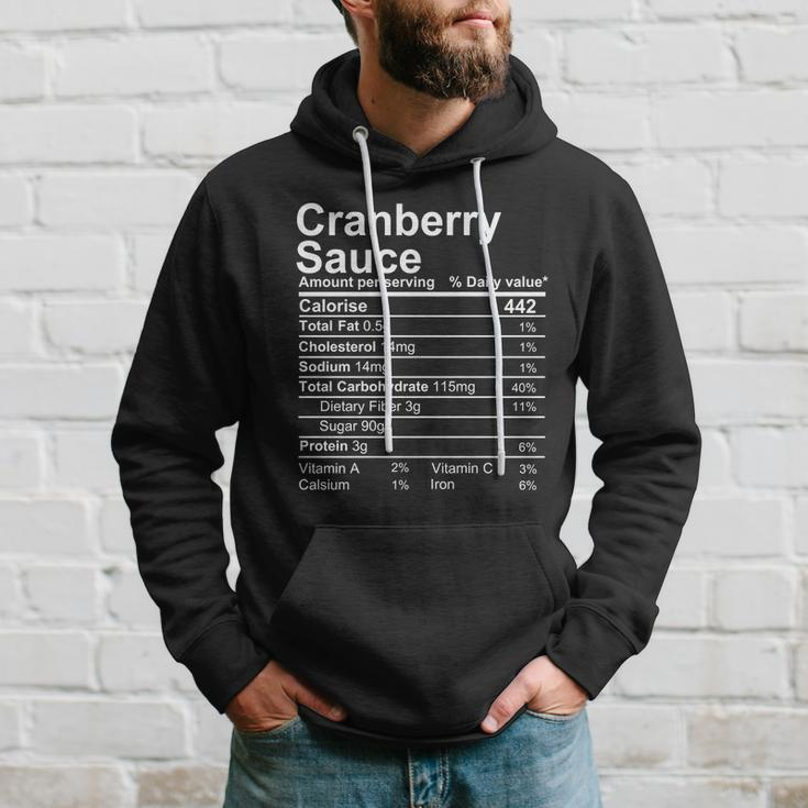 Cranberry Sauce Nutrition Facts Label Hoodie Gifts for Him