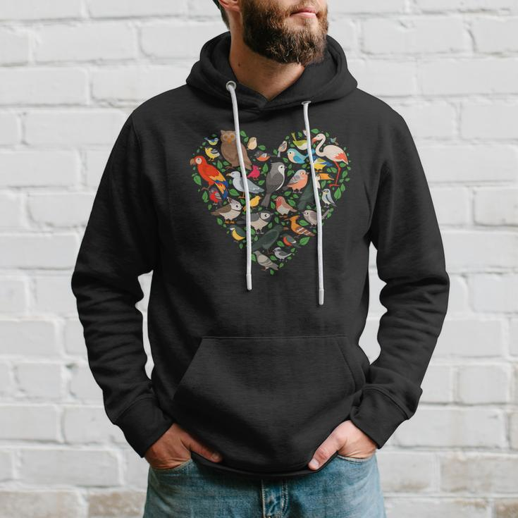 Cute Funny Bird Lover Heart Hoodie Gifts for Him