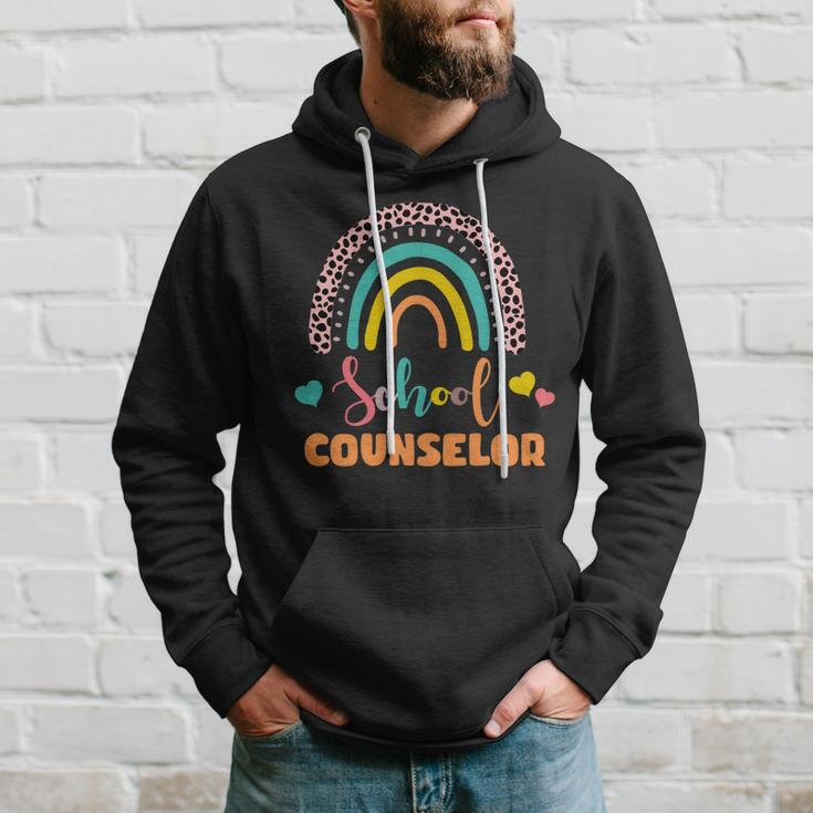 Cute School Counselor Rainbow Hoodie Gifts for Him