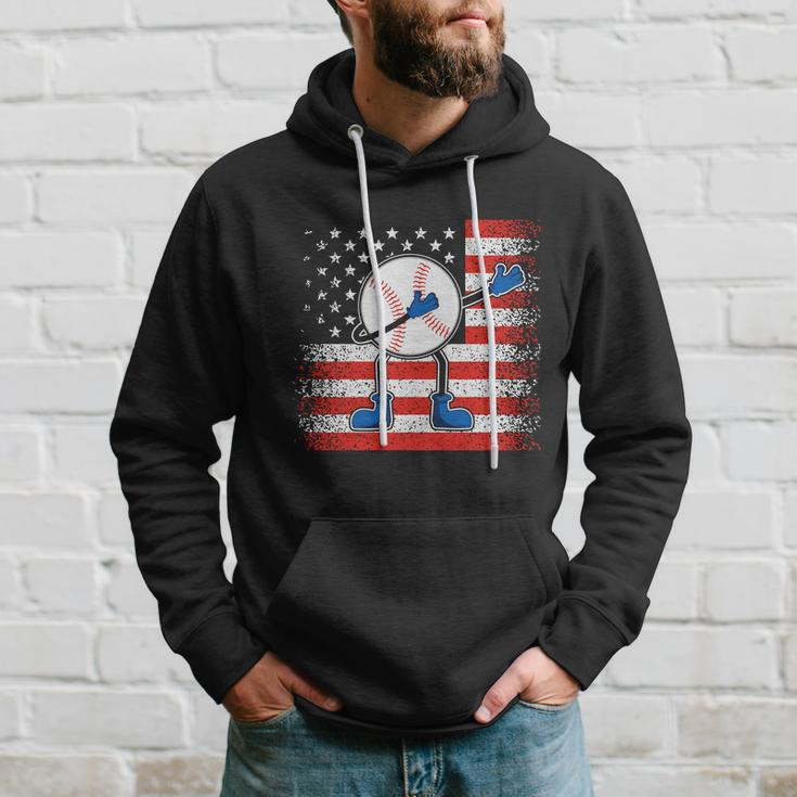 Dabbing Baseball Player 4Th July Usa Flag Plus Size Shirt For Men Women Hoodie Gifts for Him
