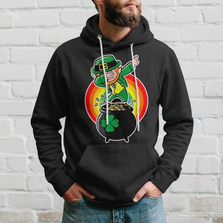 Dabbing Leprechaun Funny Irish Dab St Patricks Day Hoodie Gifts for Him