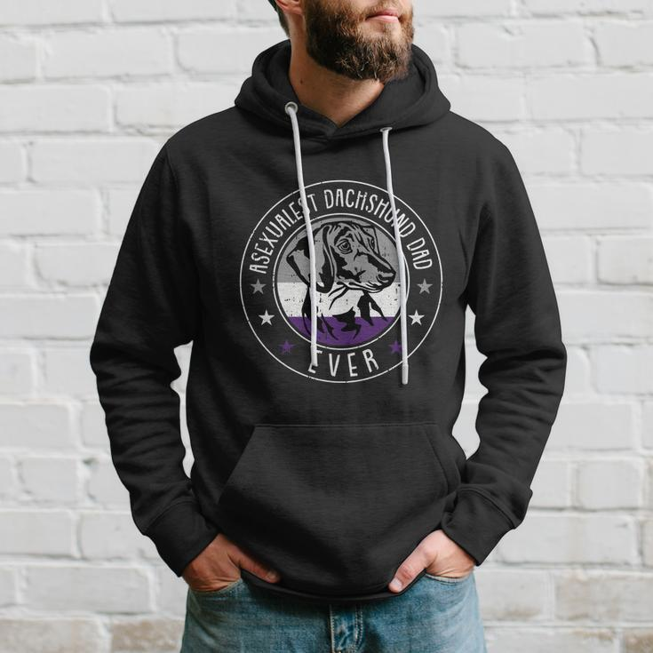 Dachshund Dad Lgbtgreat Giftq Asexual Ace Pride Doxie Dog Lover Ally Gift Hoodie Gifts for Him