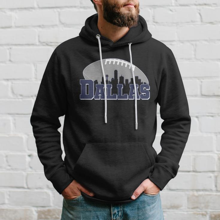 Dallas Texas Skyline City Football Fan Hoodie Gifts for Him