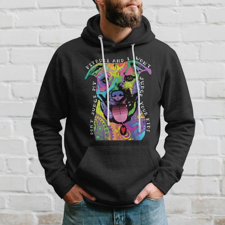 Dont Judge My Pitbull Wont Judge Your Kids Hoodie Gifts for Him