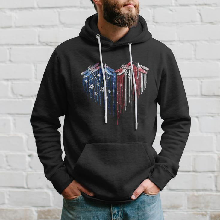 Dragonfly 4Th Of July Usa Flag America Patriotic Usa Hoodie Gifts for Him