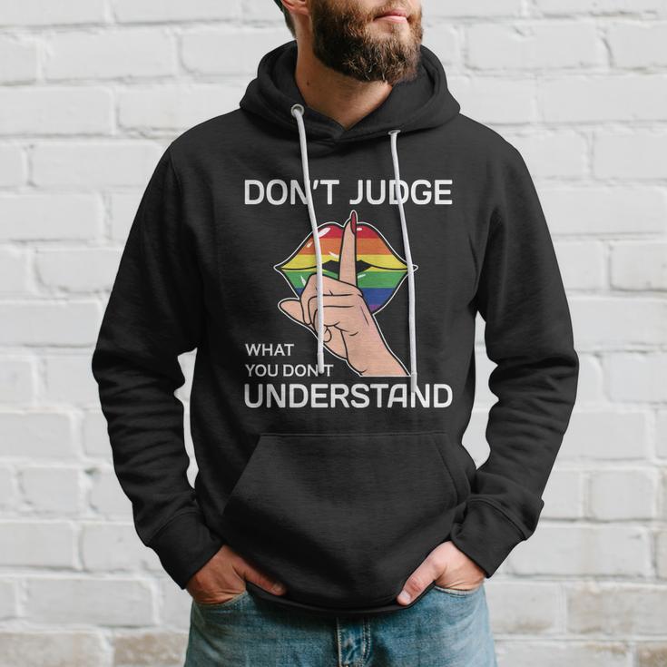 Dripping Rainbow Lips Hand Lgbt Pride Month Hoodie Gifts for Him