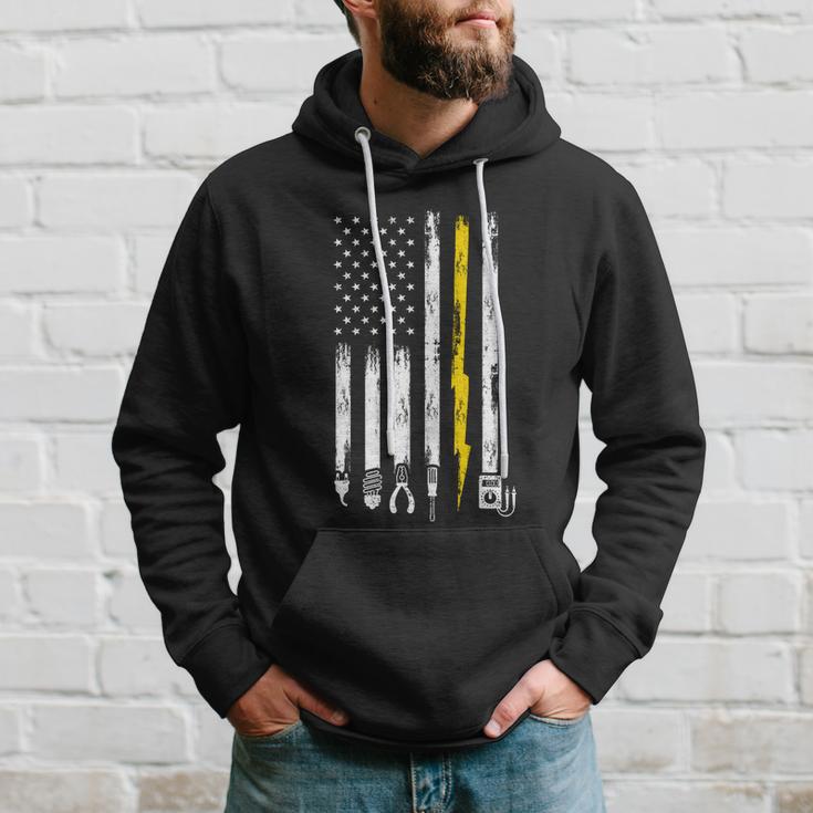 Electrician American Flag Usa Hoodie Gifts for Him