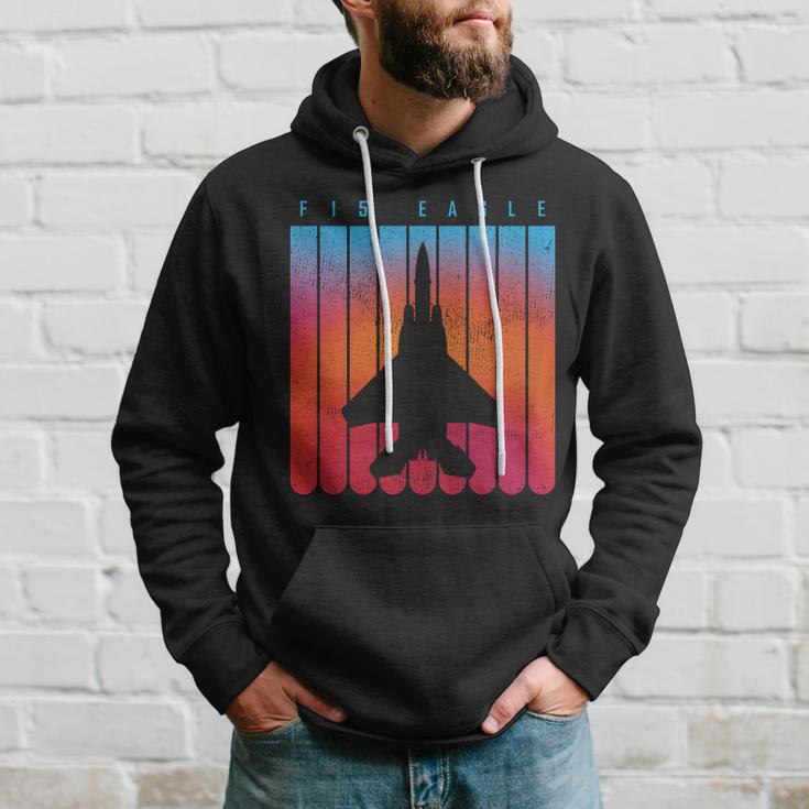 F-15 Eagle Jet Fighter Retro Hoodie Gifts for Him