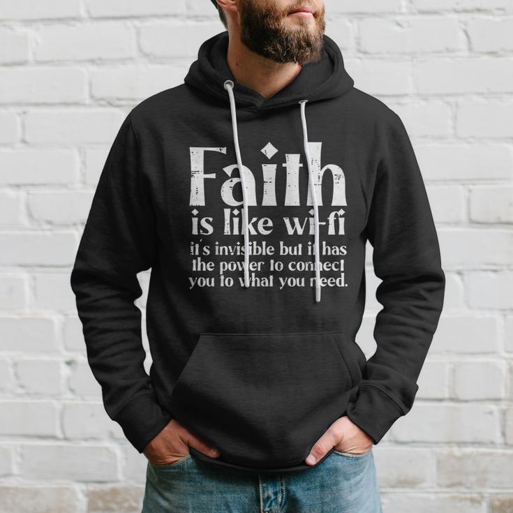 Faith Is Like Wifi God Jesus Religious Christian Men Women Hoodie Gifts for Him