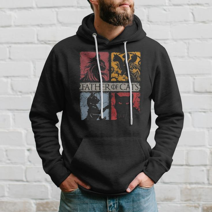 Father Of Cats - Cat Lovers Cat Dad Fabulous Men Hoodie Graphic Print Hooded Sweatshirt Gifts for Him
