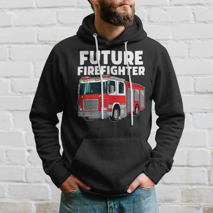 Firefighter Future Firefighter Fire Truck Theme Birthday Boy V2 Hoodie Gifts for Him