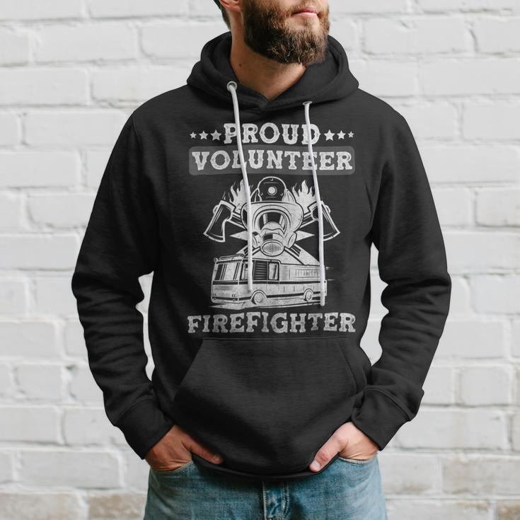 Firefighter Proud Volunteer Firefighter Fire Department Fireman Hoodie Gifts for Him