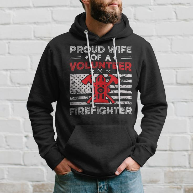 Firefighter Proud Wife Of A Volunteer Firefighter Fire Wife V2 Hoodie Gifts for Him