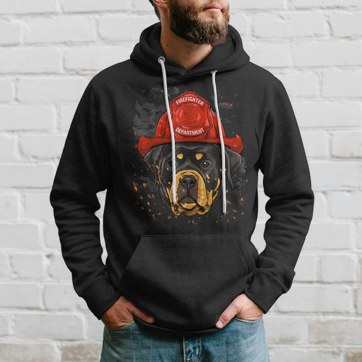 Firefighter Rottweiler Firefighter Rottweiler Dog Lover Hoodie Gifts for Him