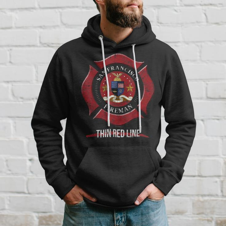 Firefighter San Francisco California San Francisco Firefighter Shi Hoodie Gifts for Him