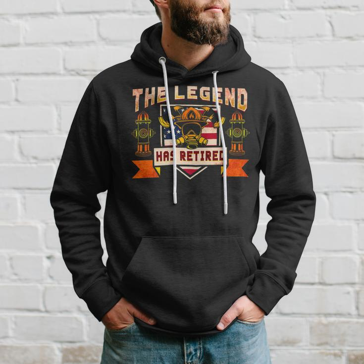 Firefighter The Legend Has Retired Fireman Firefighter _ Hoodie Gifts for Him