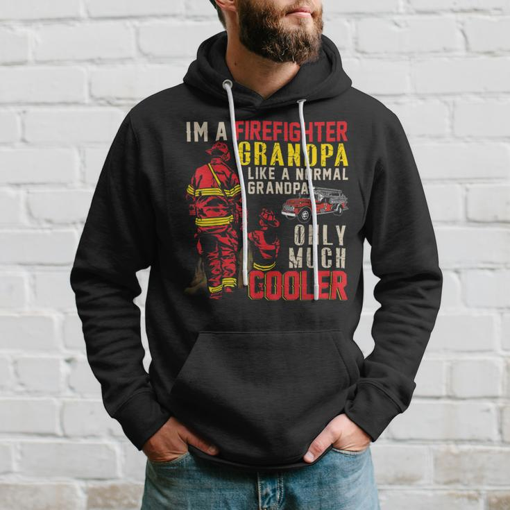 Firefighter Vintage Im A Firefighter Grandpa Definition Much Cooler Hoodie Gifts for Him