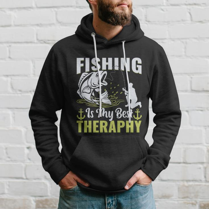 Fishing Is My Best Therapy Hoodie Gifts for Him