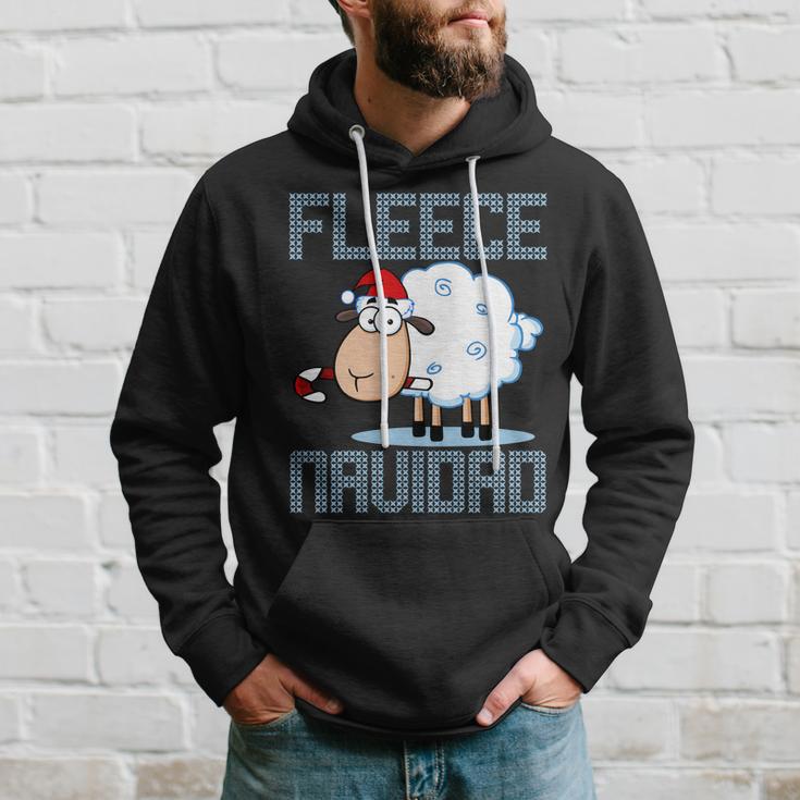 Fleece Navidad Sheep Lamb Ugly Christmas Sweater Design Hoodie Thegiftio UK