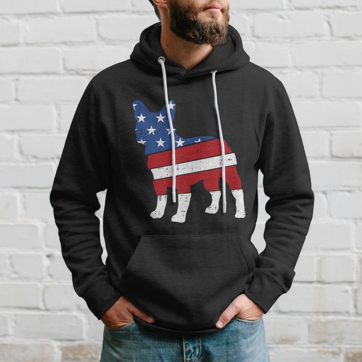 French Bulldog 4Th Of July Cute Frenchie American Flag Dog Hoodie Gifts for Him