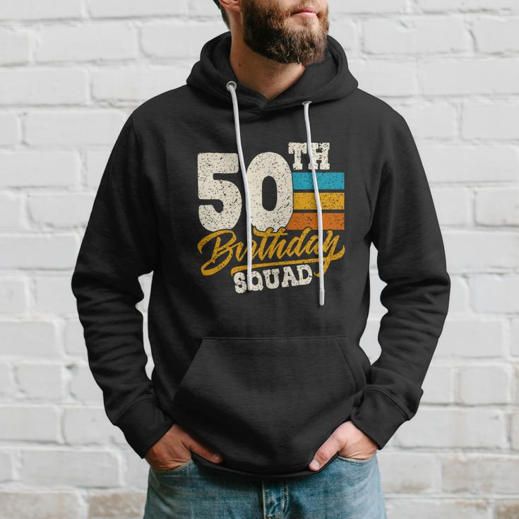 Funny 50Th Birthday Squad Group Vintage Retro Graphic Design Printed Casual Daily Basic Hoodie Gifts for Him