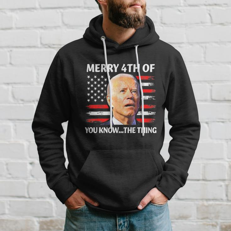 Funny Biden Confused Merry Happy 4Th Of You KnowThe Thing Hoodie Gifts for Him
